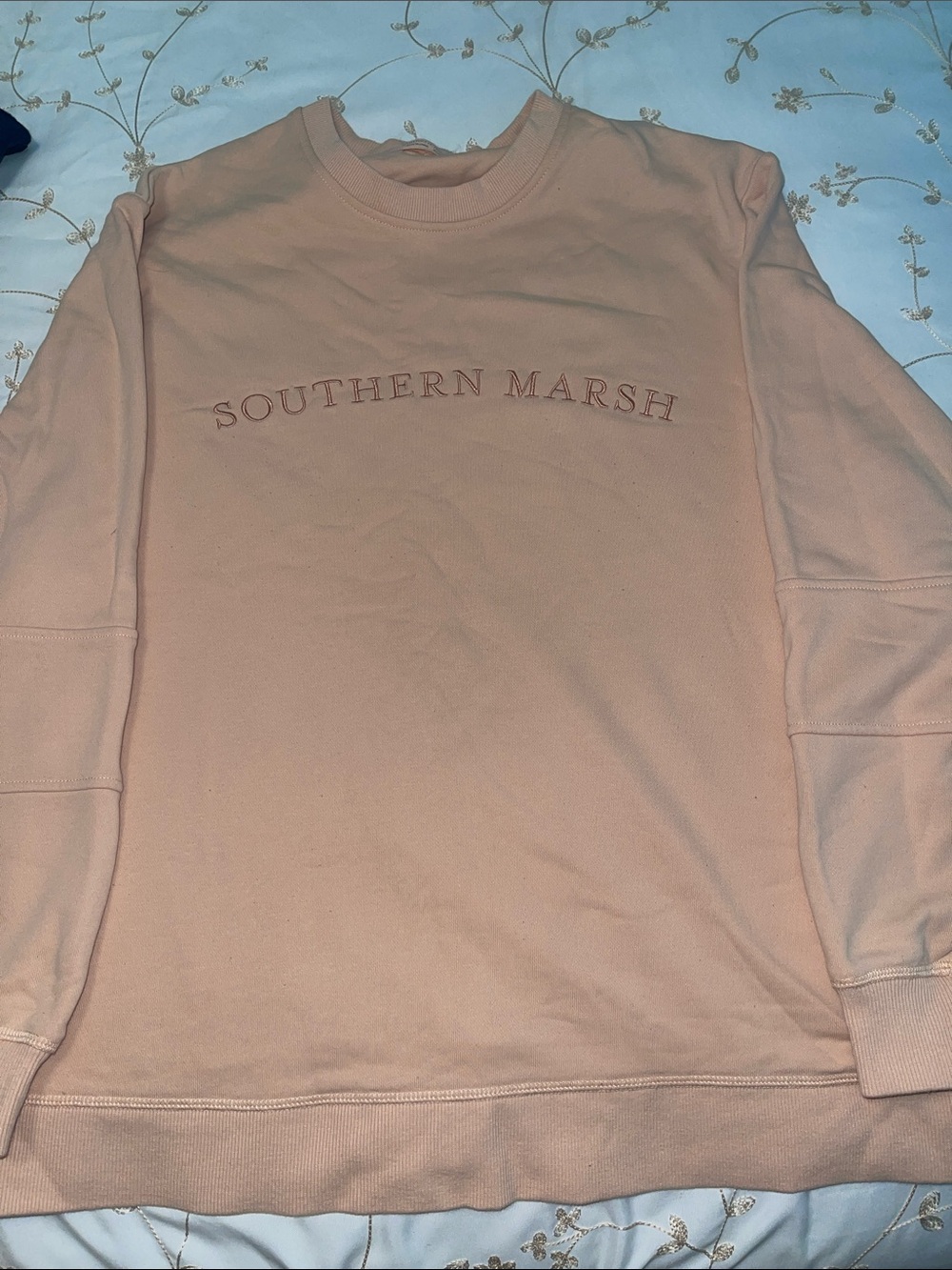 Southern Marsh Men's Crewneck Sweater in Peach